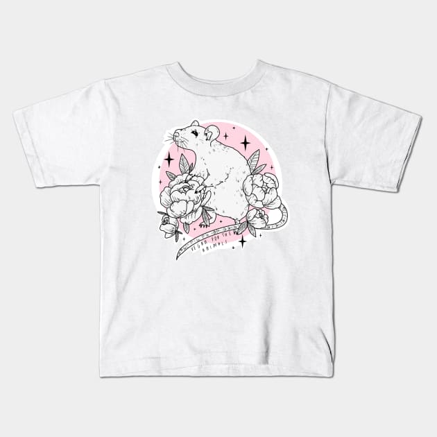 Vegan For The Animals Kids T-Shirt by chiaraLBart